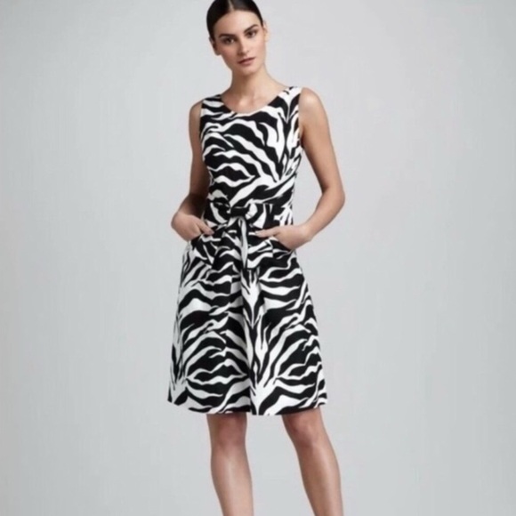 Kate Spade Black and White Zebra Print Dress - Picture 1 of 6